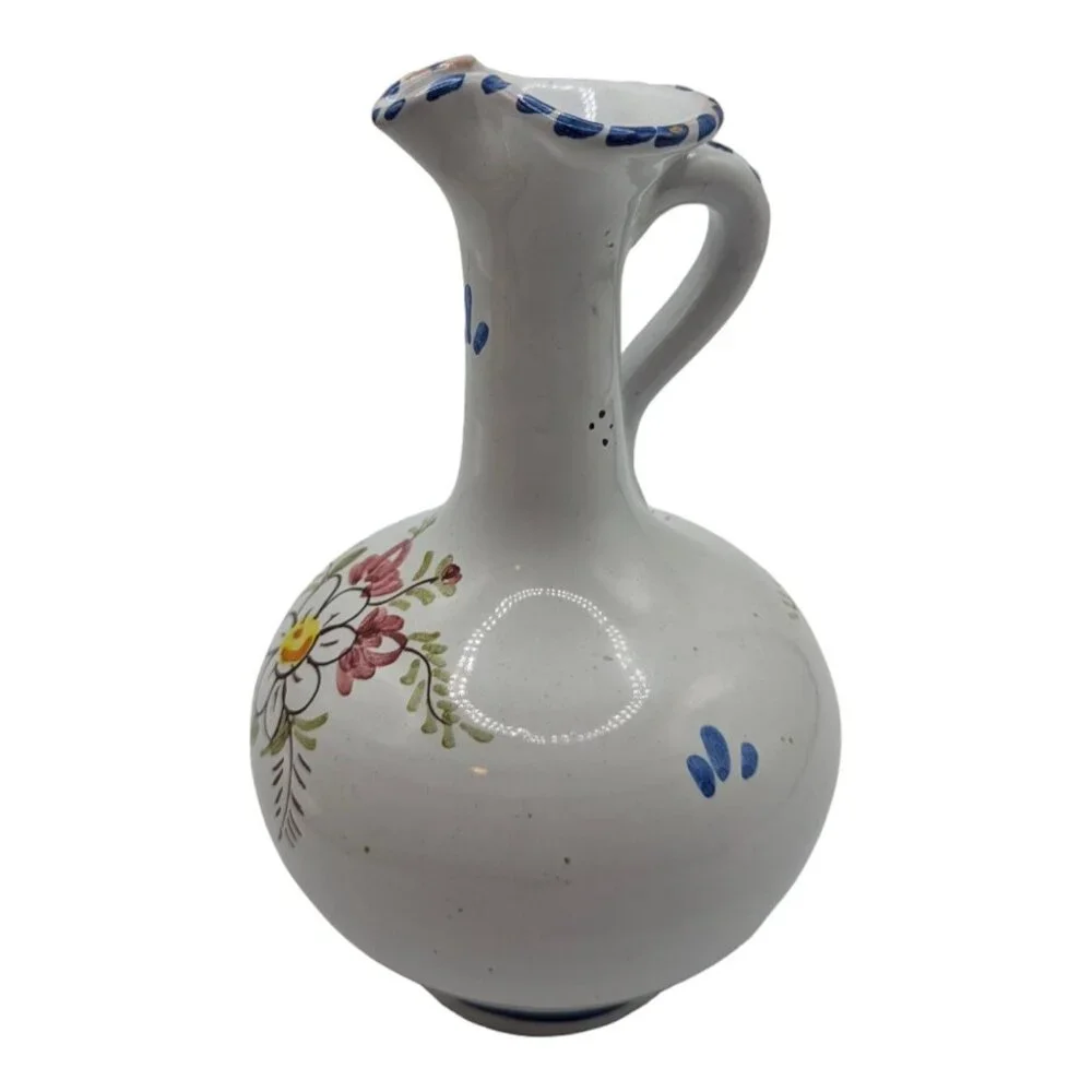 Hand-Painted Floral Ceramic Vase 7